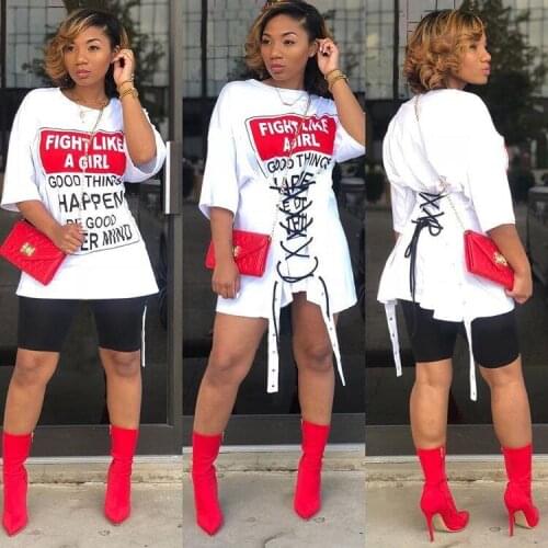 2021 Summer New Womens Clothing Sexy Fashion Casual Word Printing Machine Eye Bandage Positive and Negative T-Shirt Dress