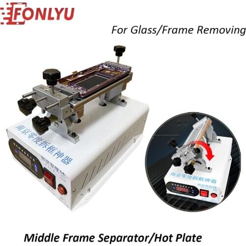 NJLD Edge Flat Screen Middle Frame Separator Machine Hot Plate For Samsung Bezel Frame LCD Glass Panel Separating Repair Tools