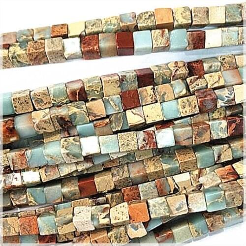 Nature snake jaspe stone square shapes size 4x4mm 6x6mm natural semi precious stone top fashion diy beads accessories