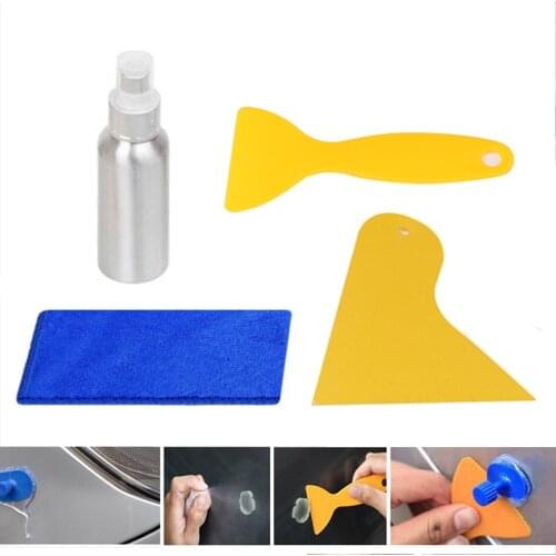 FURUIX car body repair tools plastic scraper to remove glue from car body with Rag alcohol bottle for removing the silicon