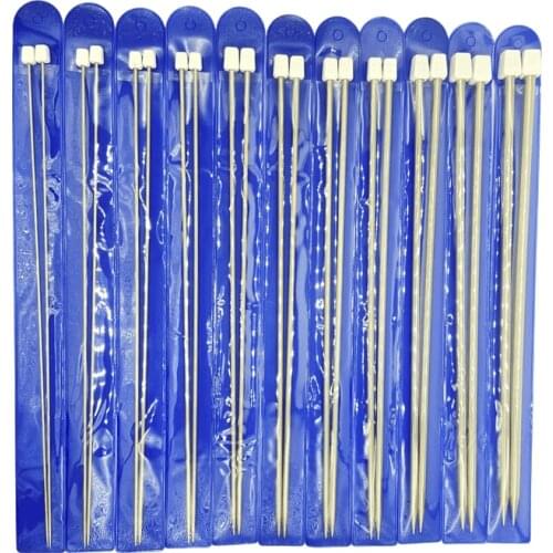 2-8mm 25cm/35cm Stainless steel Straight Knitting Needles Crochet Hook DIY Sweater weave accessories Crochet for knitting tools