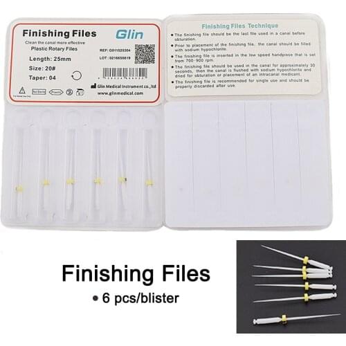 Dental Rotary Finishing Files Endodontic Root Canal Cleaning Instrument 25mm 04 Taper Dentist Drills