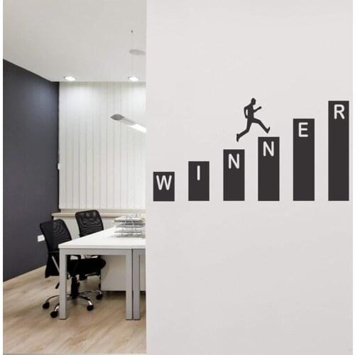 YOYOYU Wall Decal Sign Quote Winner Wall Stickers Vinyl Wall Sticker Office Art Decor Home Decoration Removable ModernMuralZW301