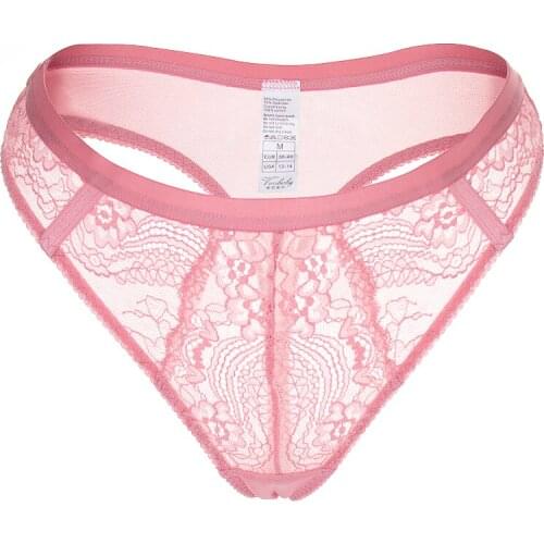 Women Christmas sexy thong floral lace low-rise thongs breathable underwear S M L XL black and big red panties