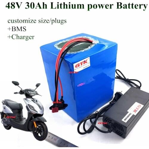 13S 48V 30AH E-bike Li-ion Battery pack 18650 Electric Bicycle Lithium battery 48V 30AH 1000W 2000W +5A Charger Free Shipping