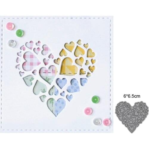 2021 New Cutting dies heart frame metal cutting dies cut die mold Scrapbook paper craft knife mould blade punch stencils dies