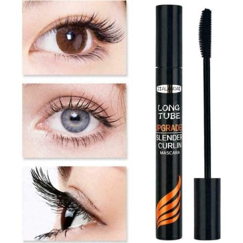 4D Mascara Lengthening Black Silk Fiber Eyelash Mascara Extension Makeup Black Waterproof Lashes Thick curls Without Blooming