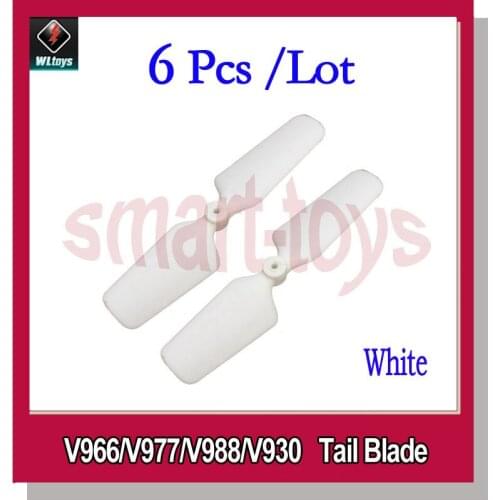 6Pcs Original V966-020 Tail Blade black white for Wltoys V966 V977 V988 V930 RC Helicopter Spare Parts