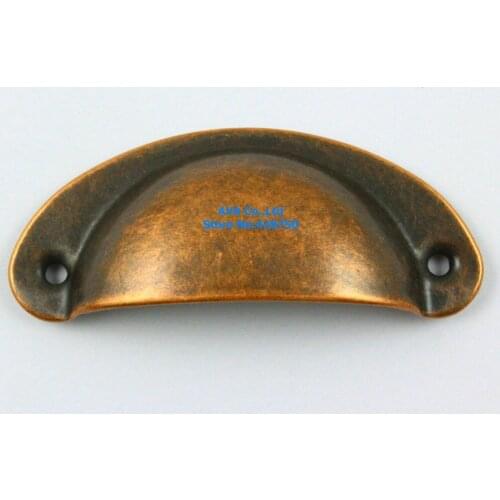 20 Pieces Antique Copper Furniture Handle Cabinet Knob Jewelry Box Handle Shell Knob Drawer Pull / 82x35mm