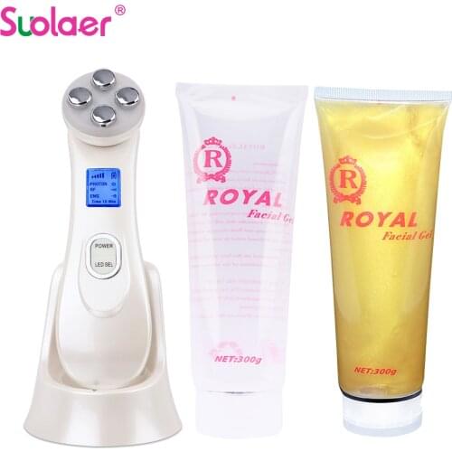 5 in1 RF & EMS Mesotherapy Electroporation Face Beauty Machine Radio Frequency LED Photon Skin Rejuvenation Tightening Brighten
