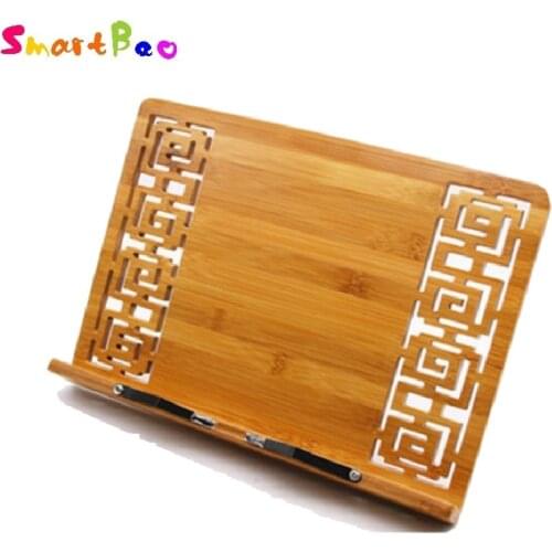 Bamboo Book Stand Reading bamboo Large Medium Small rack zitie rack bookend reading photo frame; Book Stand Copy Holder