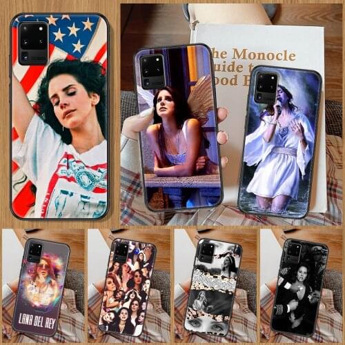 Singer Lana Del Rey Phone case For Samsung Galaxy Note 4 8 9 10 20 S8 S9 S10 S10E S20 Plus UITRA Ultra black painting cell cover