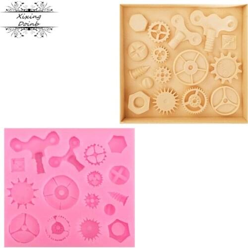 DIY mechanical gear shape cake edge decoration tool cake mold Kitchen Baking tool chocolate fudge mold