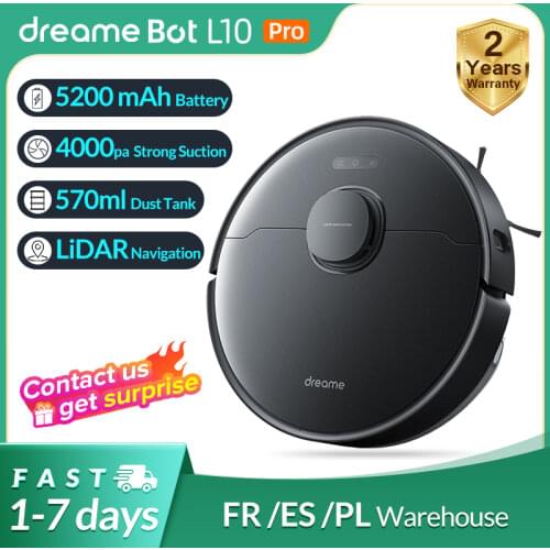 Dreame Bot L10 Pro Robot Vacuum Cleaner For Home Superb LiDAR Navigation, 4000Pa Suction ,150mins Auto Charge, 570ml Dust Tank