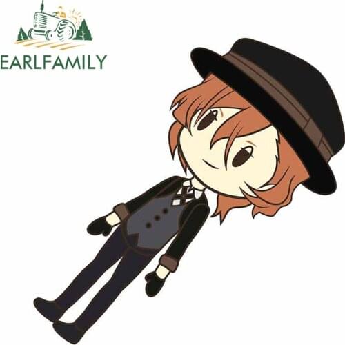 EARLFAMILY 13cm x 12.9cm For Bungou Stray Dogs Car Stickers Fine Decal Car Styling Sticker Windshield Waterproof Decoration