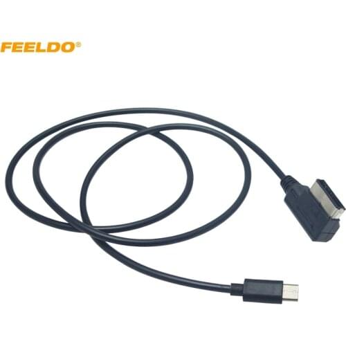 FEELDO From MDI/AMI Interface To Type-C Connector Power Charge Cable Only Use For Audi/Volkswagen Car Charger Wire Cable