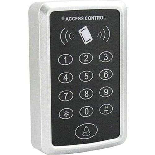 Access Control Keypad 125KHz RFID Keypad Card Reader Access Control Keypad with Doorbell Button for Home Security 1000 Users