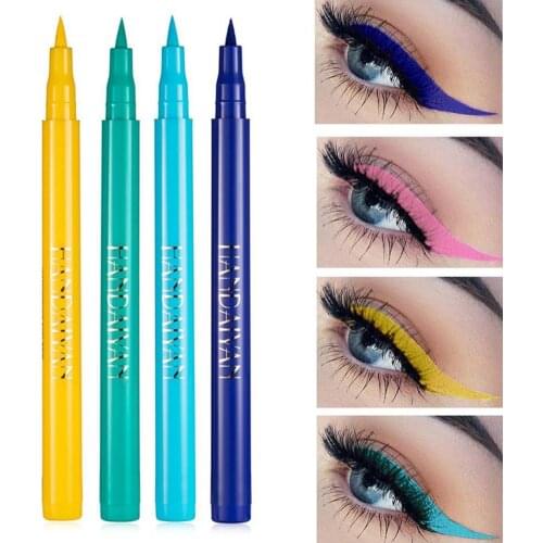 Cosmetic Colored Eyeliner Delicate Texture Smudge-proof Waterproof Long-lasting Matte Women Fashion Eyeliner Pen Makeup
