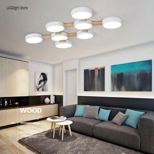 LED ceiling lamp 220V round metal lampshade Nordic modern minimalist chandelier surface decoration living room bedroom hotel