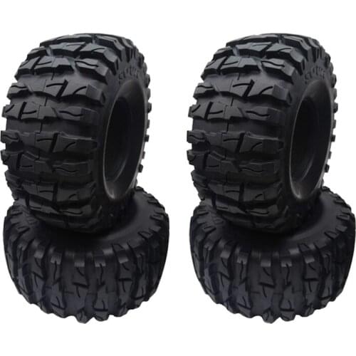 Top Deals 4Pcs Rock Crawler 2.2 Inch Tires Soft 138Mm Tyre with Foams for Axial Wraith RR10 SCX10 Jeep Wrangler TRX-4 2.2 WHEEL