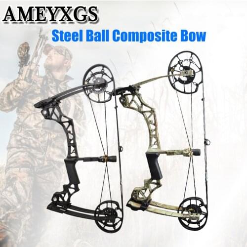 Archery 40-60lbs Compound Bow Steel Ball Composite Bow Hunting Bow For Outdoor Shooting Game Training Bow And Arrow Accessories