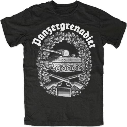 Panzer Grenadier Men T-Shirt Black Pzgrenbtl Bundeswehr BW Foreign Legion Weapon T Shirt Short Casual 100% COTTON O-Neck