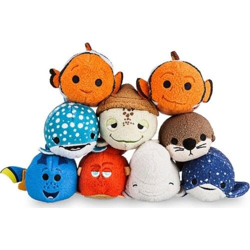 DISNEY TSUM TSUM Finding Nemo Stuffed Plush Toys Soft Kawaii Plush Dory Bailey Hank Destiny Mr.Ray Pendant Gifts for Kids Girls