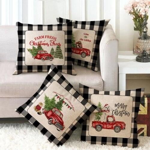 Ramadan Kareem Cushion Cover Pillowcase Cover Sofa Cushion Cotton Linen Pillow Covers for Home Eid Mubarak Decoration