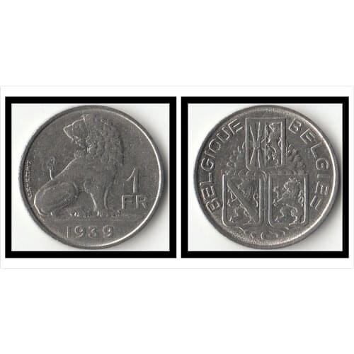 Belgium 1 Franc (French Version) Coins Europe New Original Coin Commemorative Edition 100% Real Rare Eu Random Year