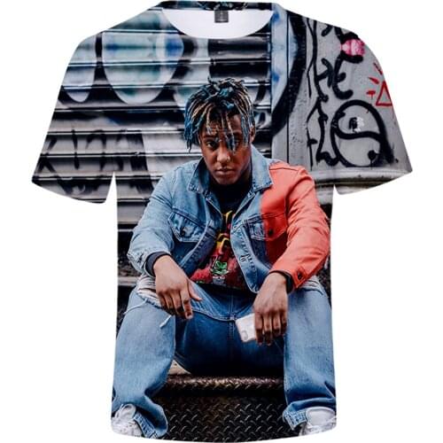 New 3D star Juice Wrld men and women T shirt popular 3DTees boys and girls fashion autumn summer casual short sleeve T-shirt