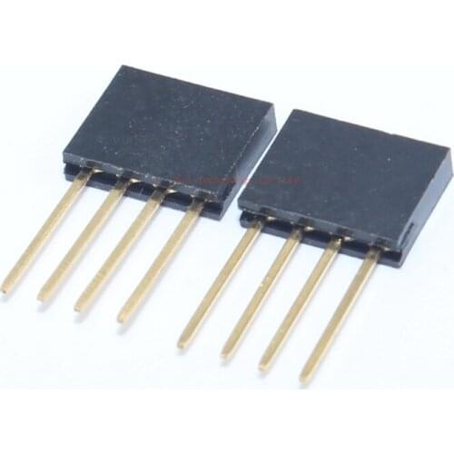 20PCS 1X4 4PIN FOR arduino PCB Single Row Straight FEMALE PIN HEADER 2.54MM PITCH pin long 11MM Strip Connector Socket