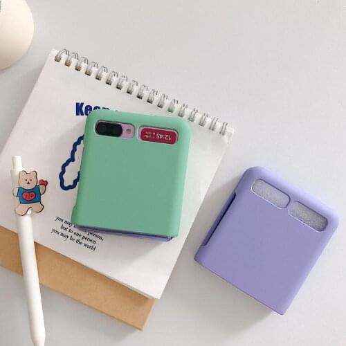 Original Luxury Genuine Leather Carbon Fiber Cover for Samsung Galaxy Z flip Case SM F7000 Galaxy Z Flip Aramid Phone Cover