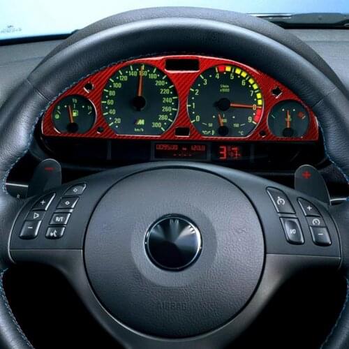 It Is Suitable For BMW Old 3e46 1998-2005 The Carbon Fiber Instrument Decoration Paste Red. Solid Color. BMW Color