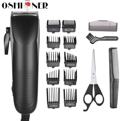 Professional Electric Hair Trimmer Rechargeable Electric Hair Clipper Mens Cordless Haircut Adjustable Blade