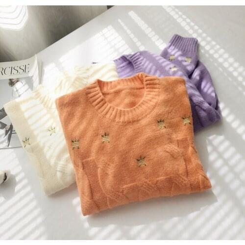 Pullover 2020 Autumn Winter Thick Sweater Women Knitted Solid Pullover Sweater Long Sleeve o-neck Slim Jumper Soft Warm Femme