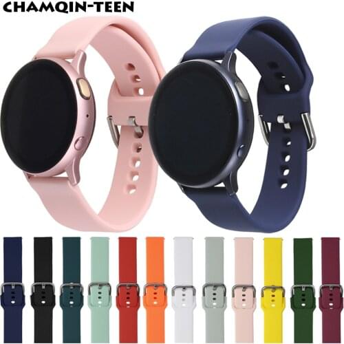 20mm 22mm Watchband strap Soft silicone For Amazfit Bip U S GTS 2 Bracelet For Samsung Galaxy Watch Active 2 Active 3 Gear S2