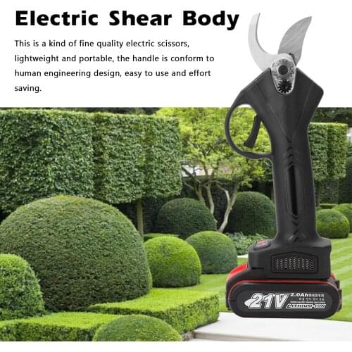 21V Cordless Electric Pruner Electric Garden Pruning Shear Efficient Fruit Tree Bonsai Pruning Branches Cutter Landscaping Tool