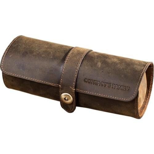 1pc Watch Display Box Retro Leather Watch Box Practical Watch Storage Case