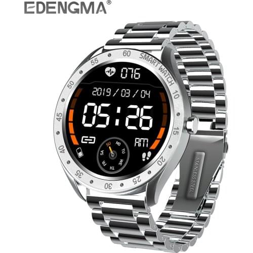 Smart watch sports bracelet blood pressure heart rate monitor weather forecast wear watch men women metal strap belt optional