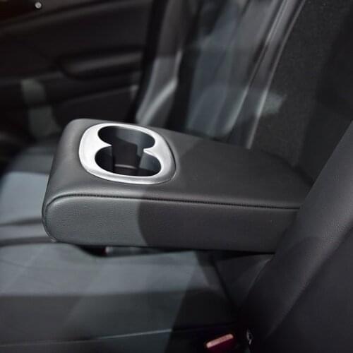 Car Styling ABS Plastic Interior Rear Water Cup Holder Cover Trim For Mitsubishi Eclipse Cross 2018 2019