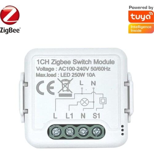 Tuya ZigBee 1 Gang Dimmer Module Light Switch Module Light Control APP Remotes Control Smart Home Voice Control for Alexa Google