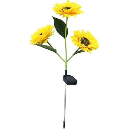 Outdoor Solar Sunflower Garden Decoration Lights Waterproof LED Solar Powered Yard Pathway Decorative Lights Lawn Landscape Lamp
