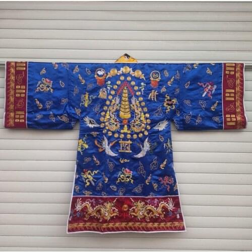 Unisex high quality Taoist embroidery cassock robe taoism clothing vestment gown garment