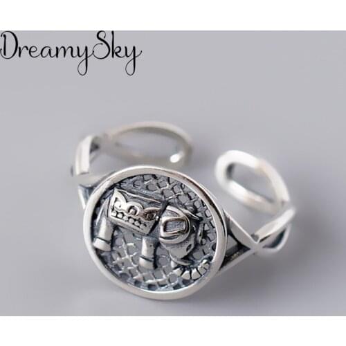 DreamySky Punk Vintage Elephant Rings For Women Boho Female Charms Jewelry Men Antique Knuckle Ring Fashion Party Gift