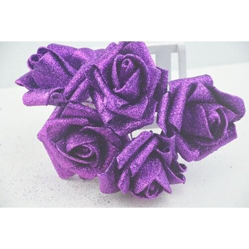 01 Home &wedding decoration Large imitation gold powder rose pink powder, PE foam flower bouquet DIY doll bouquet material