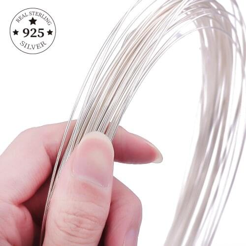 1m/lot Resistant Strong 925 Sterling Silver Wire String Colorfast Beading Wire Cord String For DIY Jewelry Making Accessories