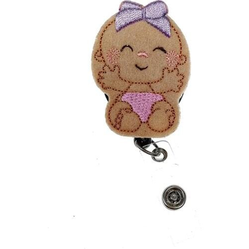 10pcs or 20pcs/lot Peds Nurse Nicu Retractable Badge Reel Cute Felt ID Badge Holder Labor and Delivery Nurse Gift