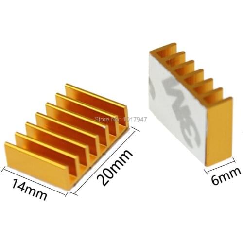 100pcs lot Aluminum Heat Sink for LED Chip 20mm x 14mm x 6mm