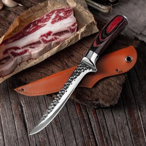5.5" Forged Boning Knife Stainless Steel Chef Knife for Meat Bone Fish Fruit Vegetables Kitchen Knife Cleaver Butcher Knife