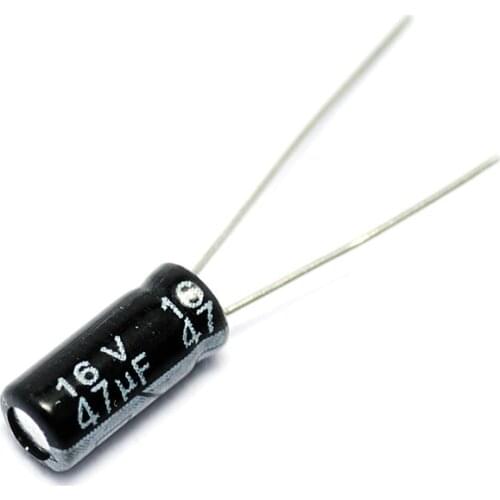 50PCS/LOT Electrolytic Capacitor 16V/47uF 5*11mm 47uf 16v